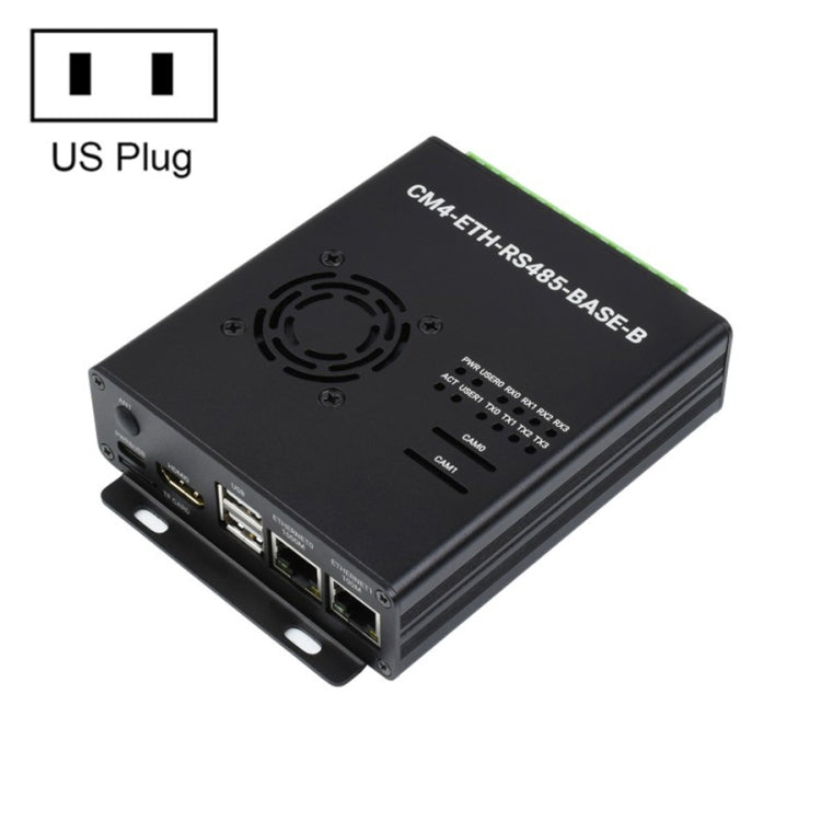 Waveshare Dual ETH Mini-Computer for Raspberry Pi CM4, Gigabit Ethernet, 4CH Isolated RS485