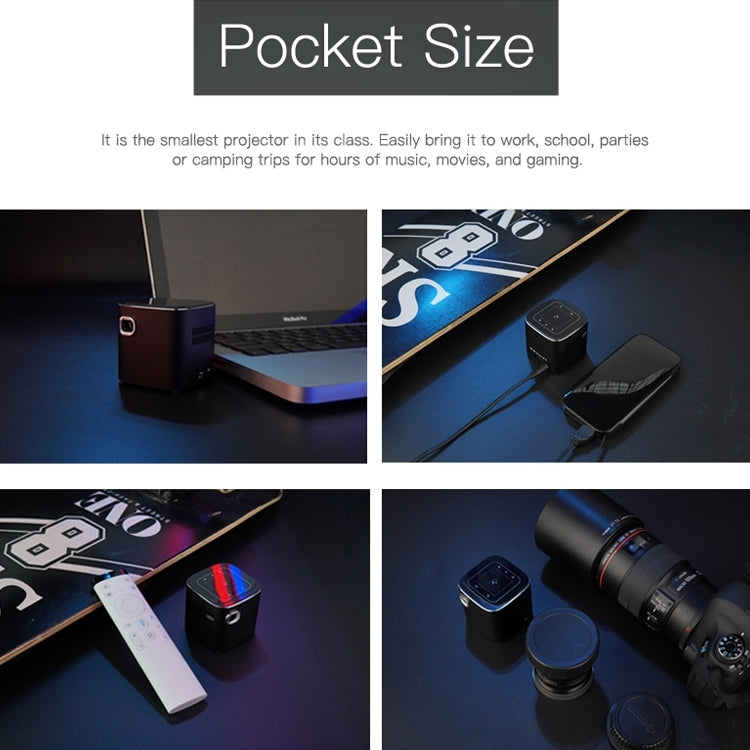 Wejoy S12 50 ANSI Lumen 1920x1080P Android 7.1 HD Bluetooth 4.1 WiFi Smart 3D Projector, 1G+16G