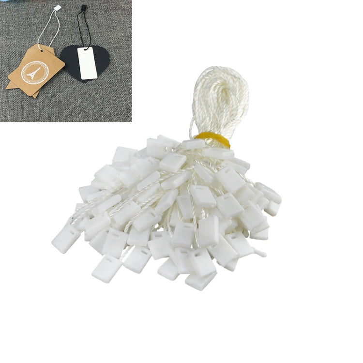 1 Pack of 990pcs Clothing Tag Rope CottonUniversal Plastic Square Hanging Tablets