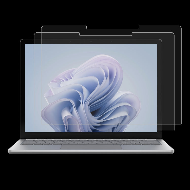 2pcs 9H 0.3mm Explosion-proof Tempered Glass Film, For Microsoft Surface Laptop 13 inch, For Microsoft Surface Laptop 7 15 inch, For Microsoft Surface Laptop 7 13.8, For Microsoft Surface Laptop 6 15, For Microsoft Surface Laptop 6 13.5