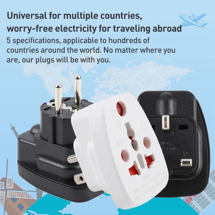 WSA-9 German Plug Global Travel Universal Adapter with Safety Shutter