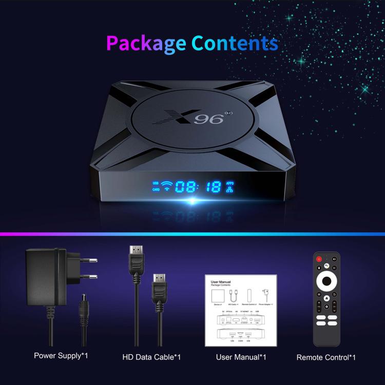 X96 M300 Android 14 Smart TV Box with Remote Control, Amlogic S905X5M Quad-Core, 4GB+32GB