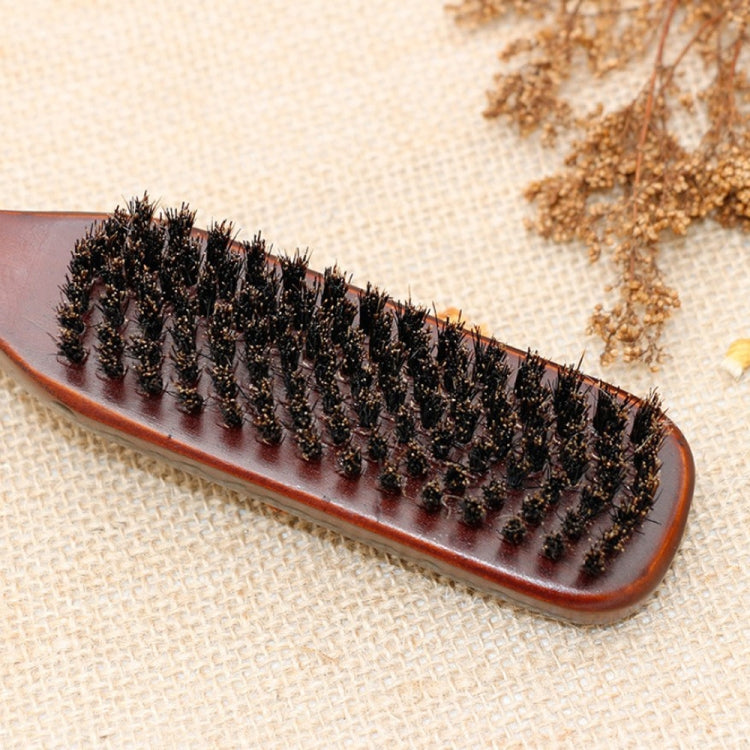 Wooden Handle Boar Brush Cleaning Hair Men Beard Brush Anti-static Barber Shop Hair Styling Comb Shaving Tools