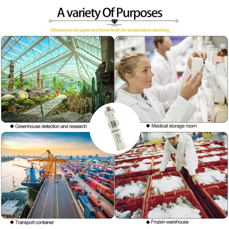 BENETECH GM1366 USB Digital Temperature Recorder Meter with Alarm, GM1366