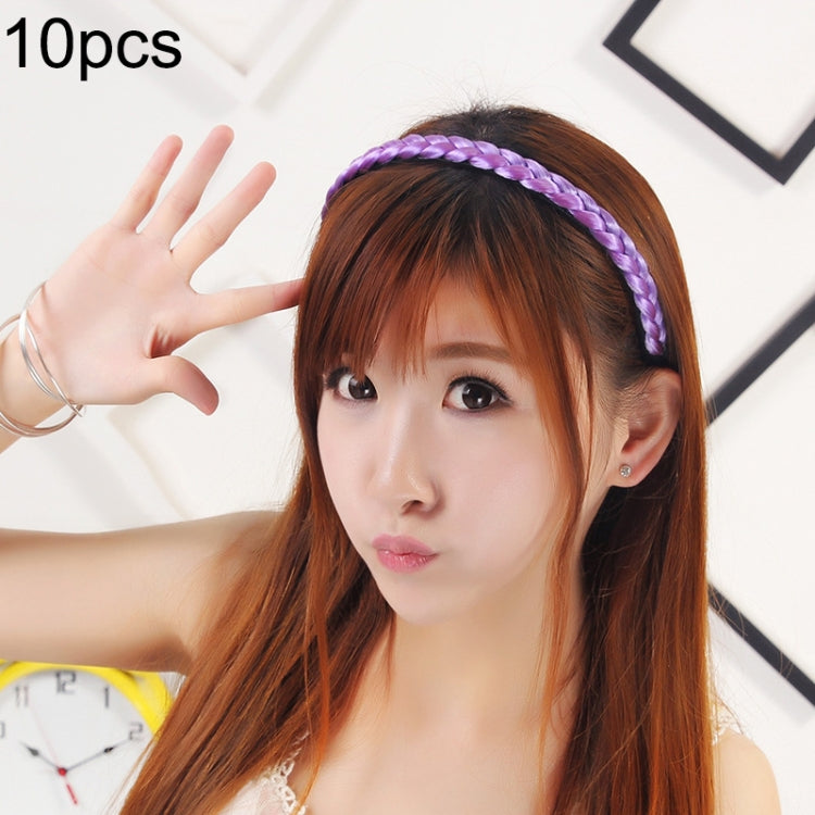 10 PCS Wig Twist Braid Jewelry Headband Hair Buckle (Light Yellow)