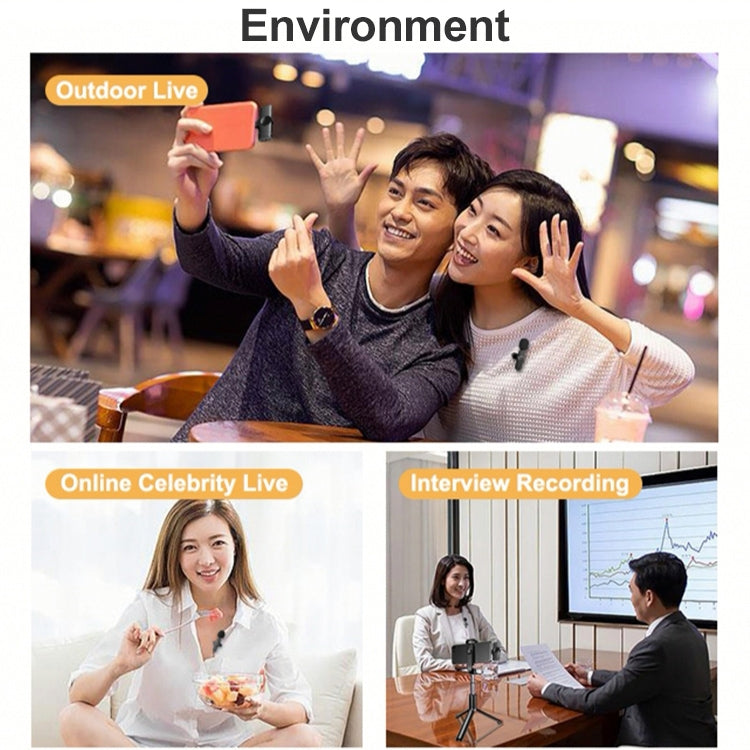 8 Pin Interface Live Broadcast Wireless Lavalier Microphone