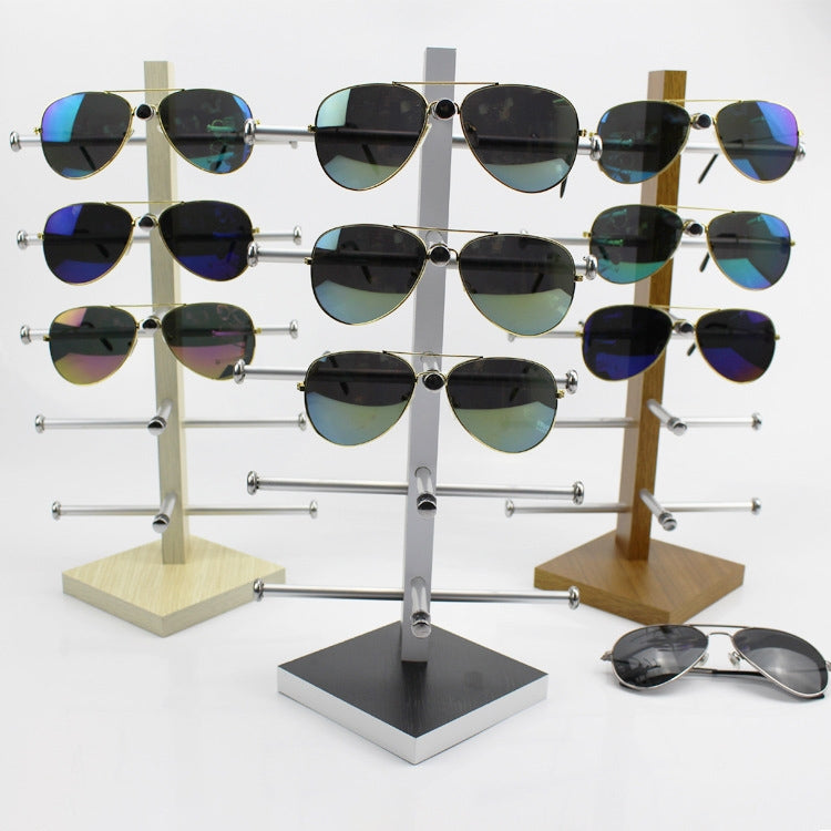 Oak Wood Glasses Display Frame Sunglasses Rack Display Stand