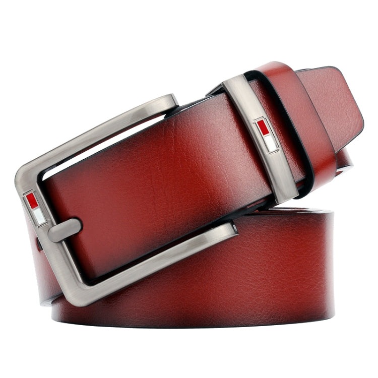 Dandali L8039 Men Casual Antique Pin Buckle Leather Belt Waistband, Length: 110-125cm