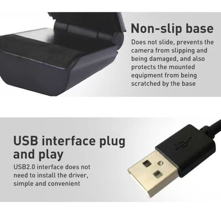 720P Manual Focus Webcam USB Camera with Microphone