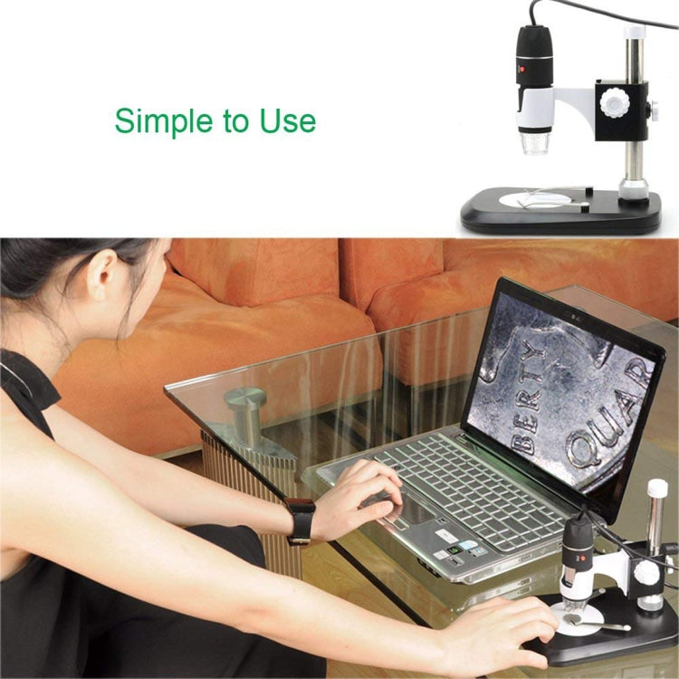 DMS-MDS800 40X-800X Magnifier 2.0MP Image Sensor USB Digital Microscope with 8 LEDs & Professional Stand