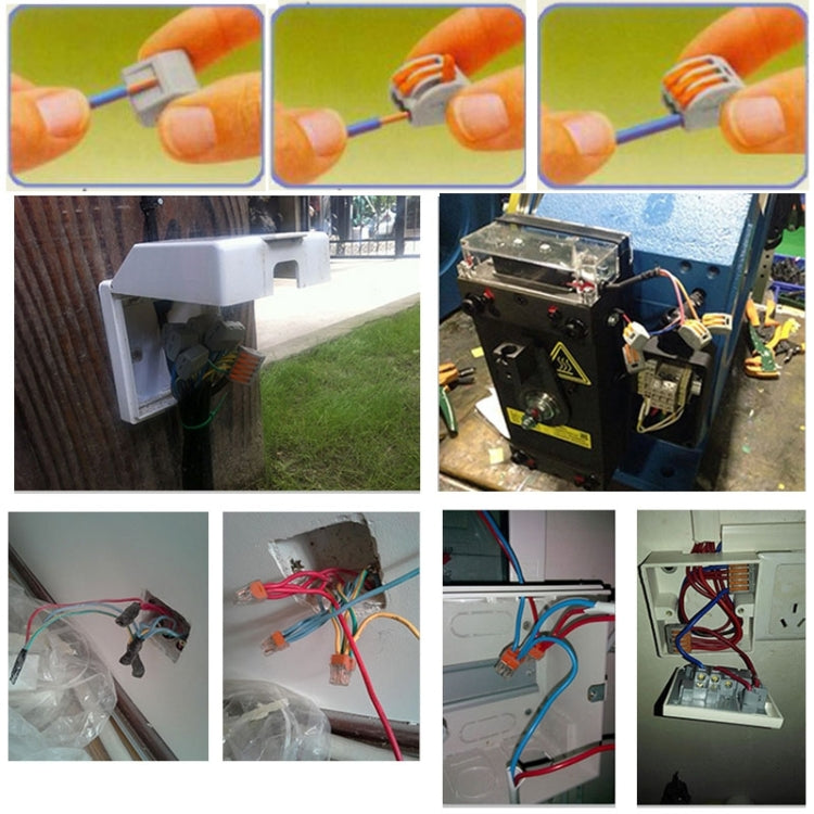 10 PCS Universal Compact 5 Pin Push Clamp Solderless Wire Connector