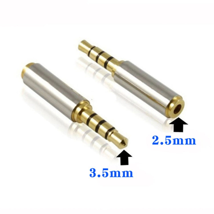 3.5mm 4-Pin Audio Jack Connector to 2.5mm 4-Pin Adapters (10 Pcs in One Package, the Price is for 10 Pcs), 3.5mm Male to 2.5mm Female
