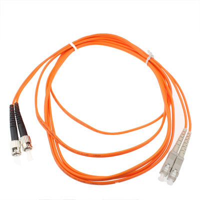 SC-ST Dual-Core Multi Mode Fiber Optic Jumper,Length: 3m