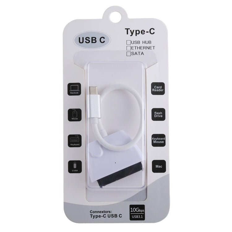 USB-C / Type-C To 22 Pin SATA Hard Drive Adapter Cable Converter, Total Length: about 23cm