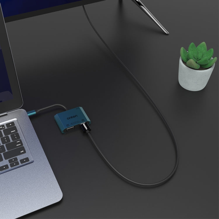 Onten M205 3 in 1 Type-C to HDMI+VGA+PD Fast Charge Video Converter