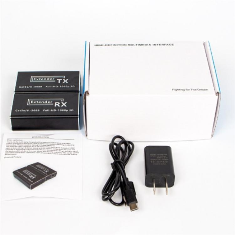 D1-1 / D2-1 Network Cable HD Video Signal Transmitter 50m Extender HDMI to RJ45 Extender