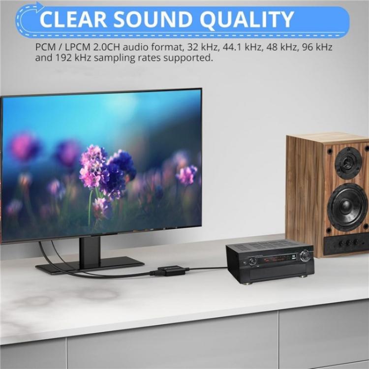 ARC HDTV Speaker Audio Extractor Converter, ARC to SPDIF Coaxial 3.5mm Jack