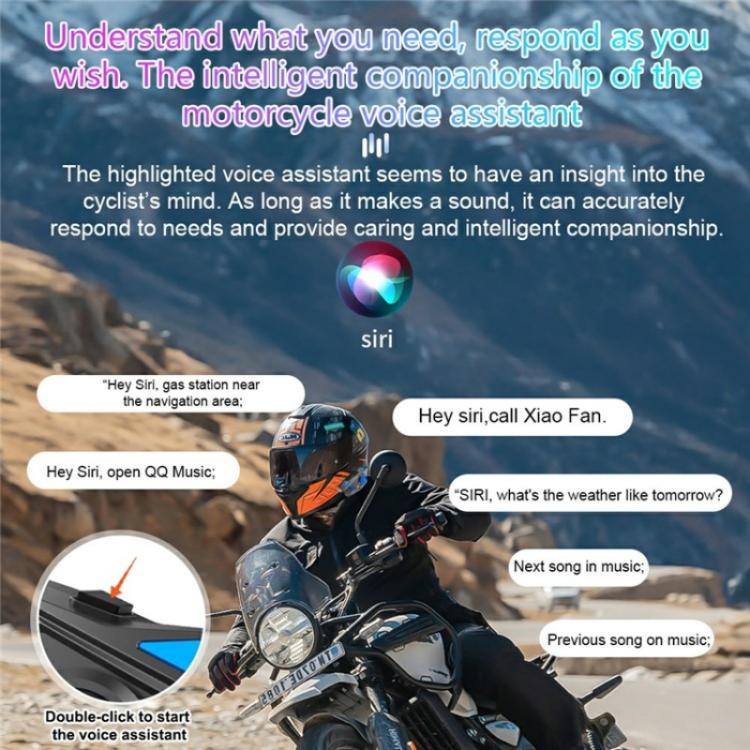 JYD-C68 Motorcycle Riders Helmet Hands-Free Wireless Bluetooth Music Headset