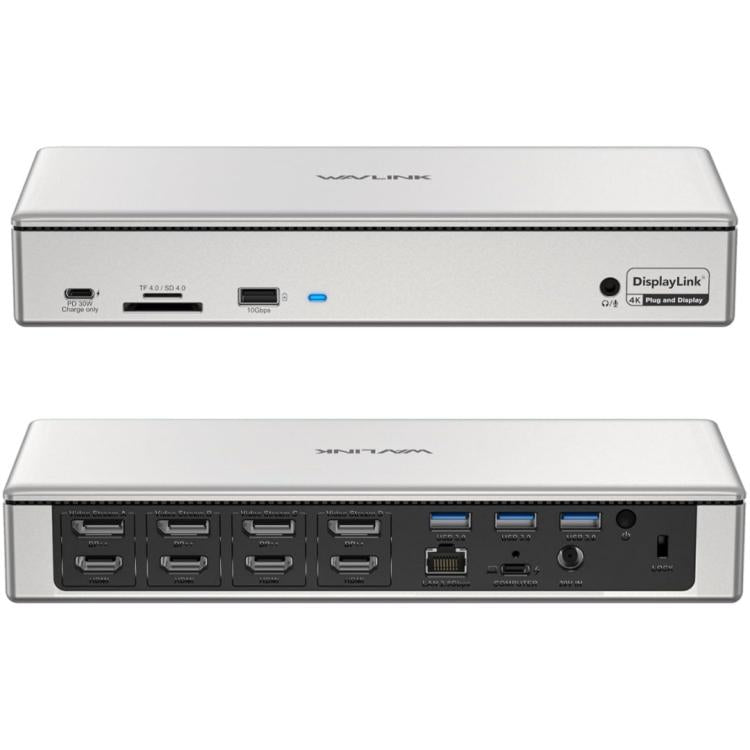 WAVLINK UG69PD12 DisplayLink Docking Station Quad Monitors For Laptops M1 / M2 / Mac & Windows