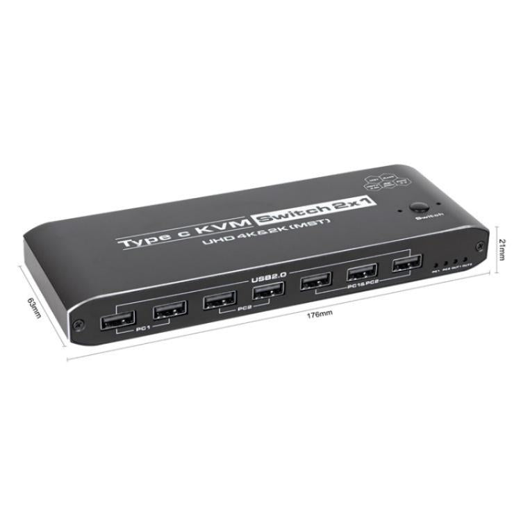 K9 2 In 1 Out HDMI Video Dual Display 2 Screen Expansion Adapter For Mac USB C KVM Switch