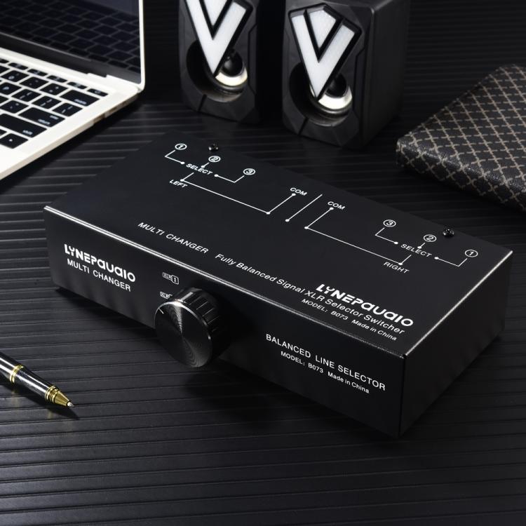 B073 1 Input 3 Output Fully Balanced Signal Selector 3-Channel Balanced Line Selector, No Need For External Power Supply Lossless Switching