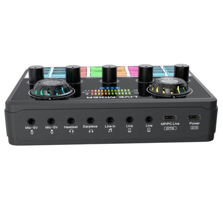 V9 Dual DSP Chip Noise Reduction Live Streaming Sound Card Audio Mixer, V9