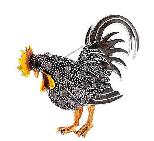 Personality Retro Cock Girl Brooch