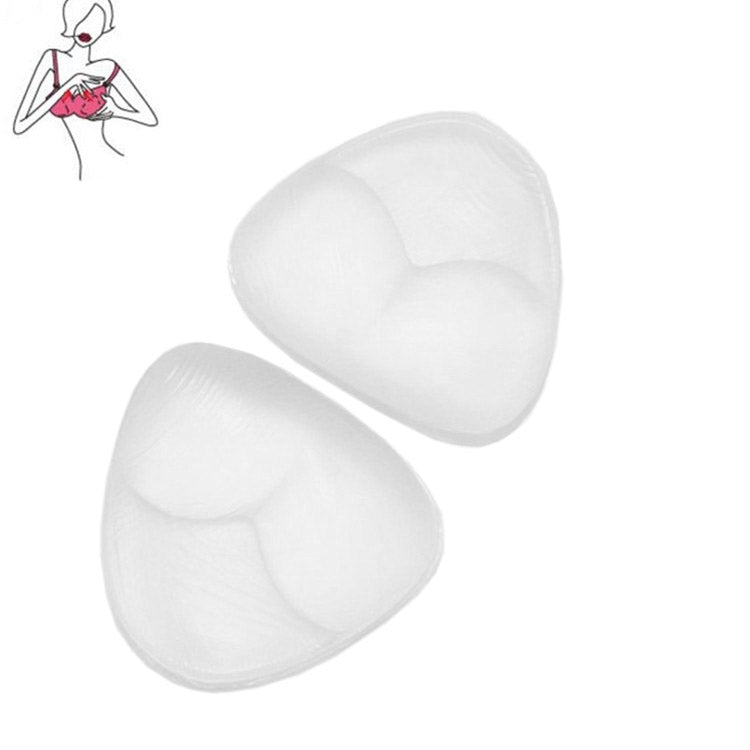 1 Pair Cute Triangle Silicone Enlarged Underwear Chest Pad Summer Swimsuit Bikini Insert