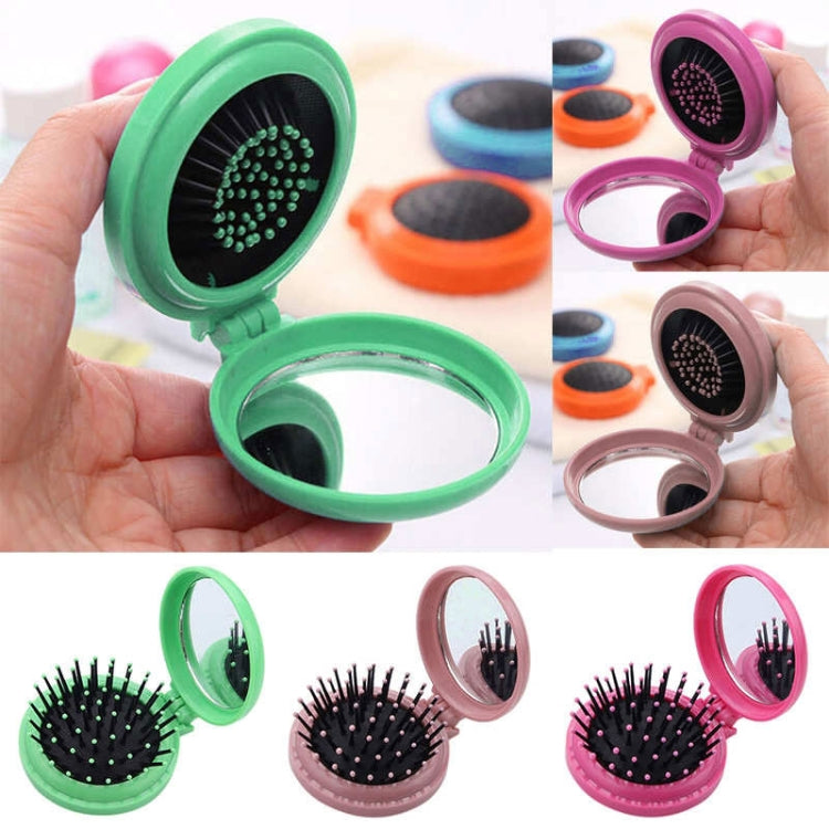 10 PCS Portable Round Pocket Small Size Travel Massage Folding Comb Hair Brush