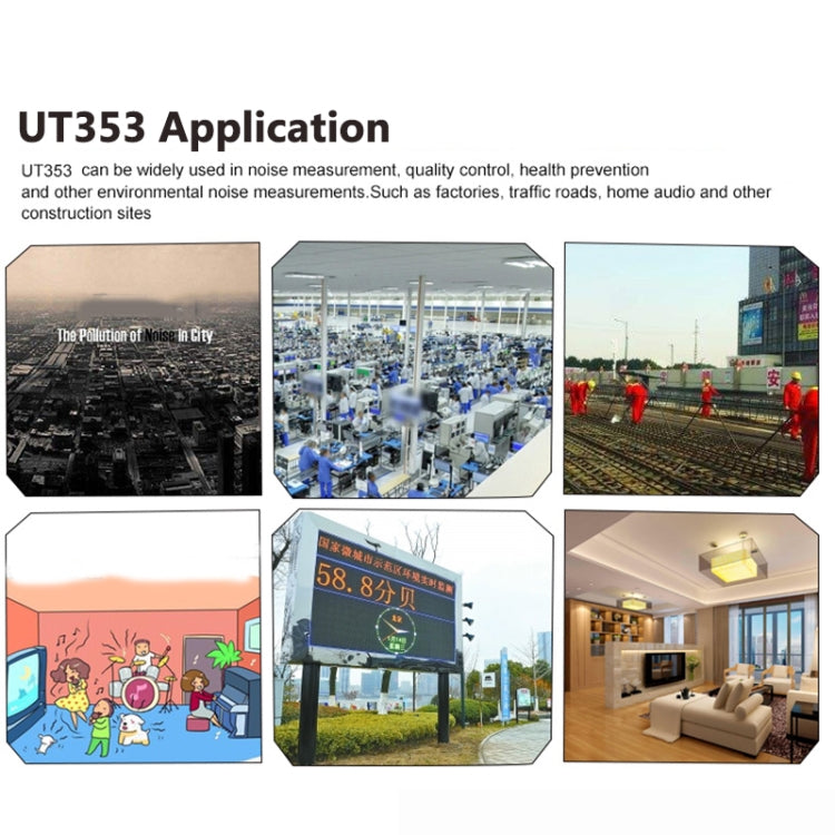 UNI-T UT353 30~130dB Noise Measuring Instrument Audio Sound Level Meter
