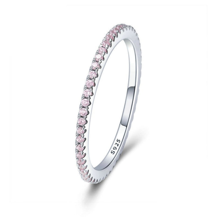 S925 Sterling Silver Ladies Fashion Ring Diamond Simple Ring
