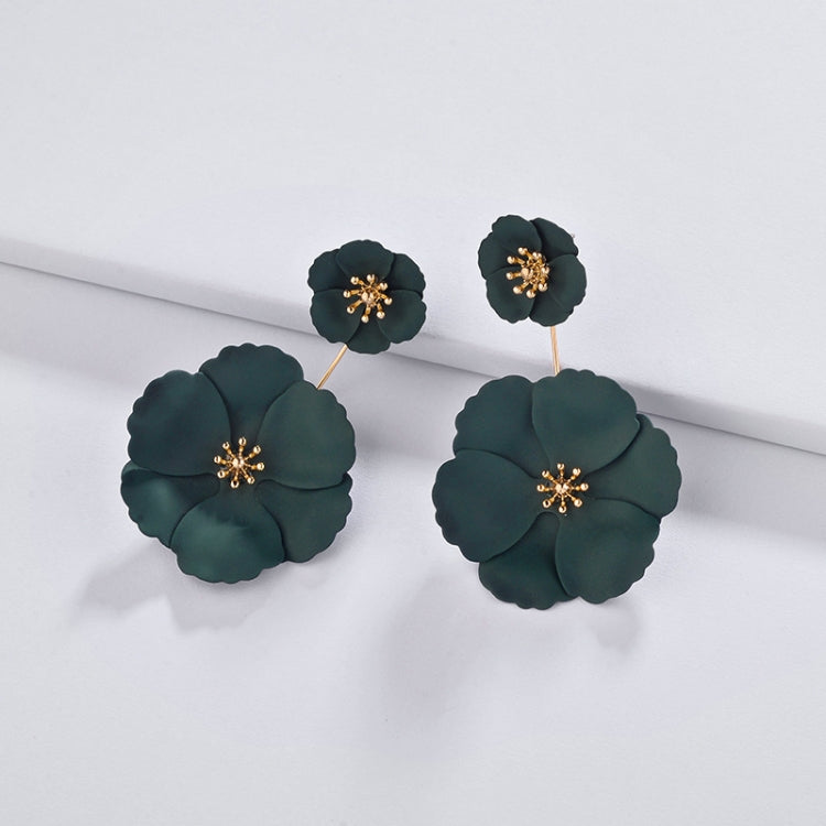 1 Pair Boho Style Earrings Alloy Flower Long Earrings