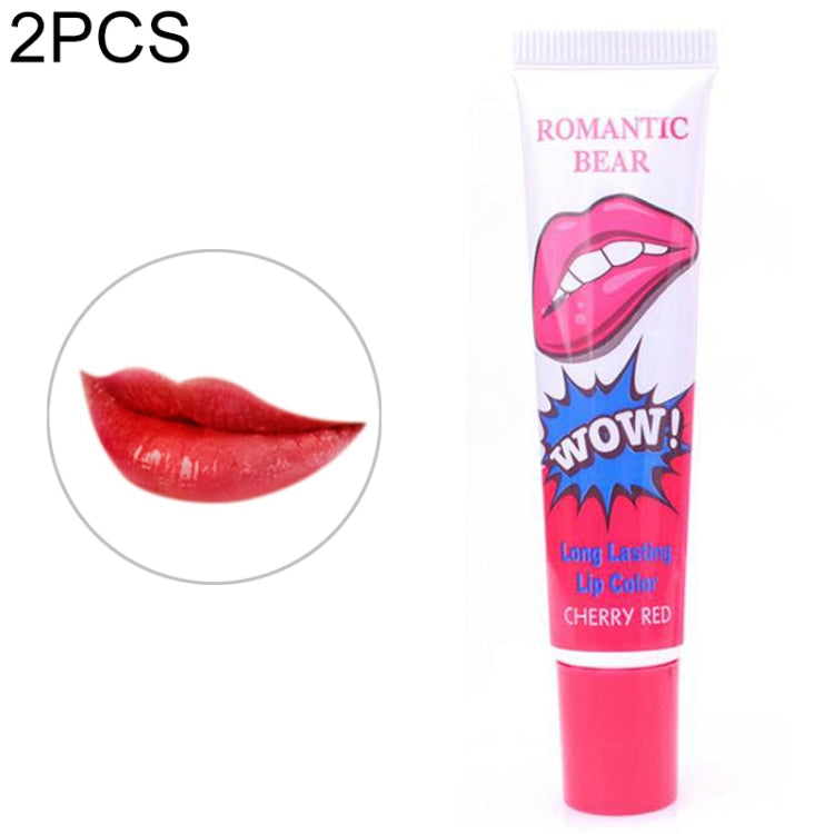2 PCS Easy Peel Off Long Lasting Lip Gloss Waterproof Matte Lipstick Women Cosmetic