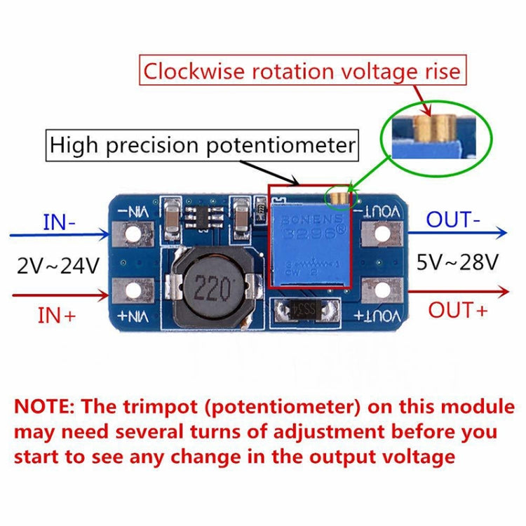 5 PCS HW-183 2A Boost Board DC Boost Module Car / Charging / USB / High Power Conversion Module