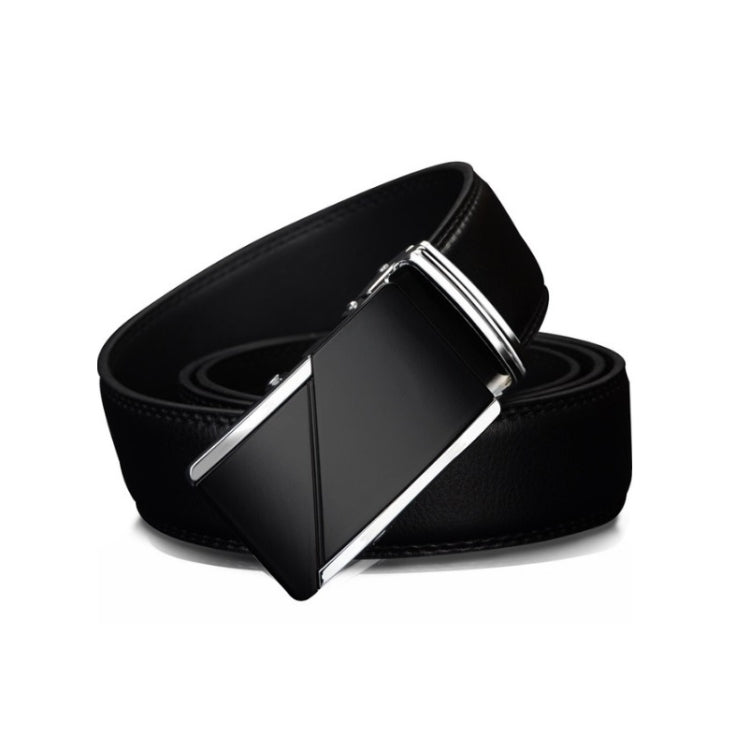 COWATHER CZ025 Men Fashion Business Two-Layer Cowhide Automatic Buckle Belt,Length: