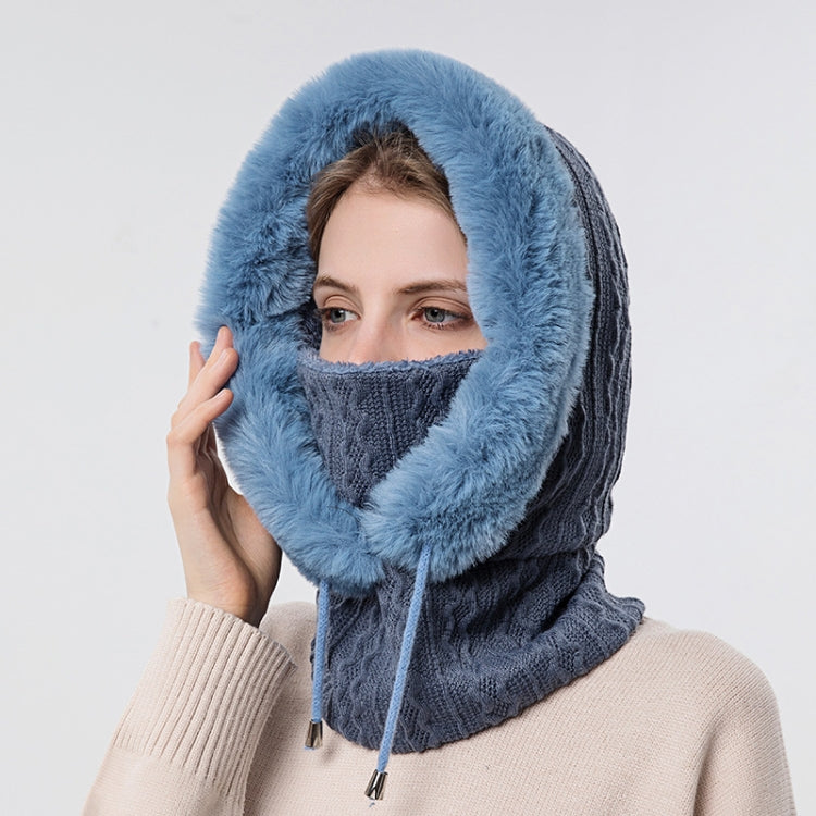 One-piece Cold-proof and Keep Warm Hedging Cap Scarf Face Mask