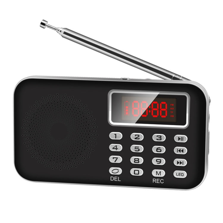 Y-619 FM/AM Mini Radio MP3 Rechargeable Music Player Support TF/SD Card with LED Display