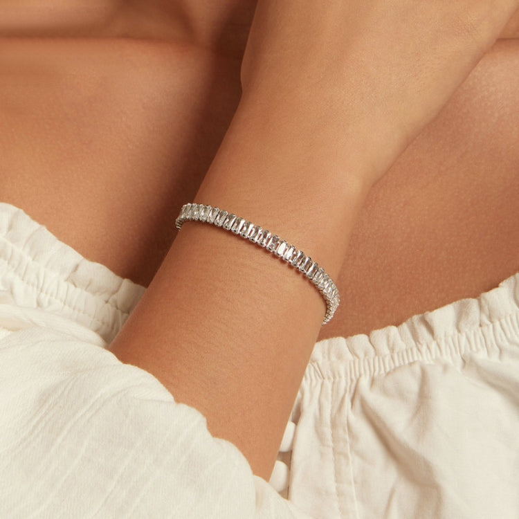 Sparkling Cubic Zirconia Bracelet Gold Plated Copper Jewelry