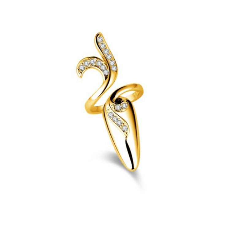 Diamond Nail Cap Jewelry Open Ring, Color: Gold Little Finger