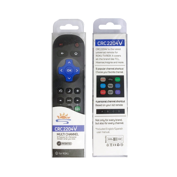 CRC2204V For ROKU TV Universal Smart LCD TV Remote Control Infrared Remote Control, CRC2204V