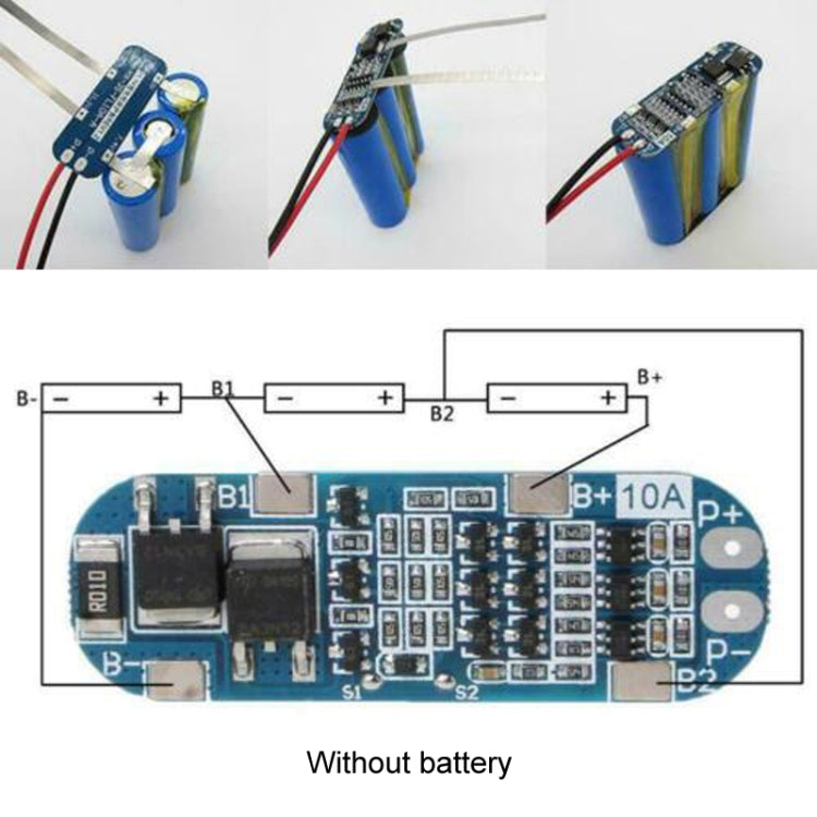 3S 10A 11.1V 12V 12.6V Li-Ion Battery Charging Protection Board