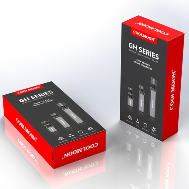 COOLMOON Graphics Card Stand Desktop Computer Graphics Card Vertical Top Support Bracket Screw Telescopic Support Rods, 2.8-5cm (Black), 2.8-5cm (Silver), 5-8cm (Black), 5-8cm (Silver), 7.5-12cm (Black), 7.5-12cm (Silver)