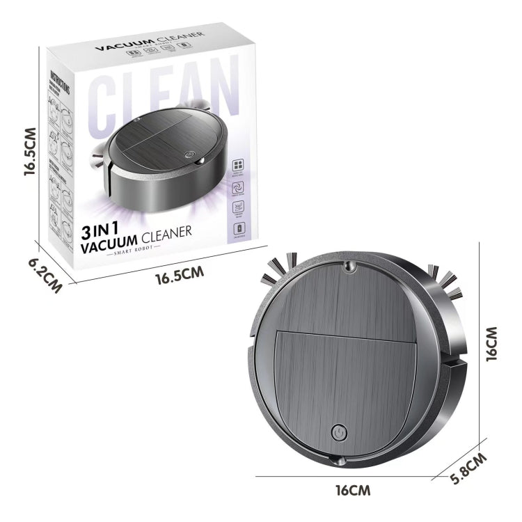 Intelligent Sweeper Robot Home Automatic 3 In 1 Integrated Cleaning Machine Vacuum Cleaner, Battery White, Battery Black, Rechargeable White, Rechargeable Black