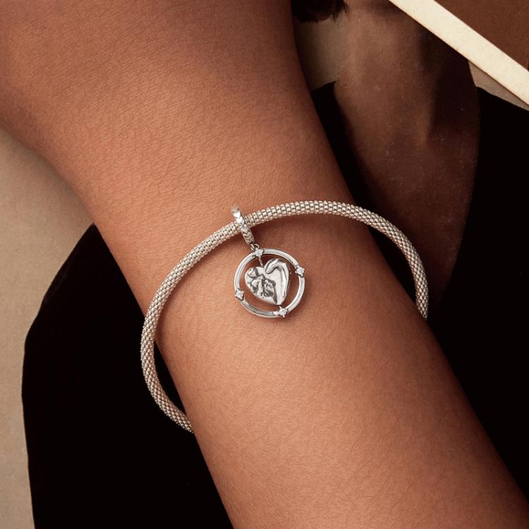 S925 Sterling Silver Warm Family Bracelet Beads Mother Day Pendant