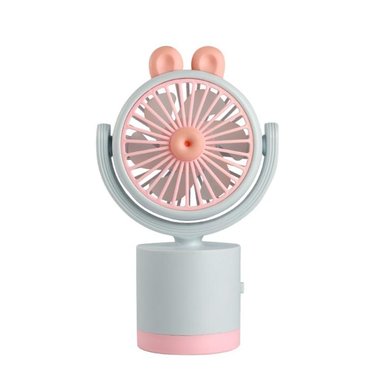 Cartoon Rabbit Desktop Fan USB Charging Handheld Fan Up And Down Adjustable Wind Direction