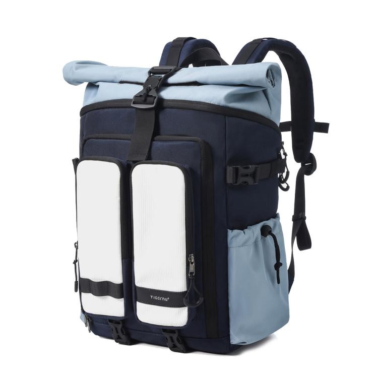 Tigernu Unisex Waterproof Travel Backpack Roll-Top Expandable Design with 15.6-inch Laptop & Tablet Compartment