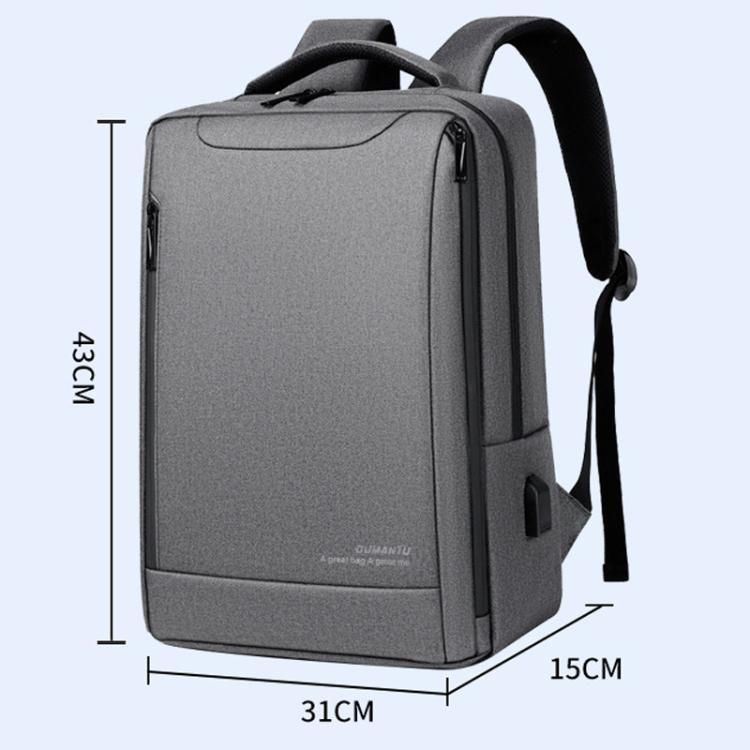 OUMANTU 2106-1 Lightweight Business Laptop Backpack Large Capacity USB Charging Daypack For Work, Travel, Gym