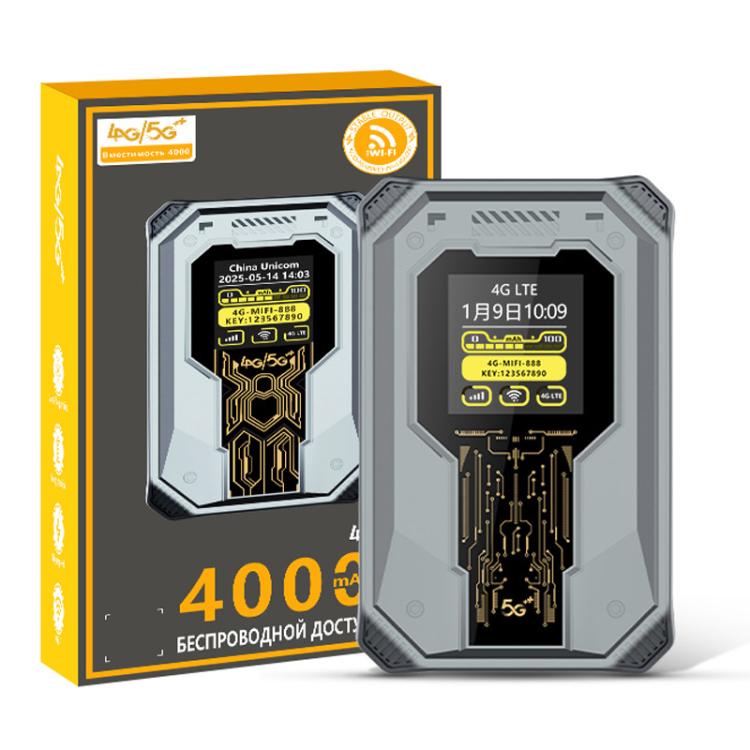 M20 4G/5G Portable WiFi Hotspot 300Mbps SIM Unlocked Pocket Router With Time Display, 4000mAh Long-Lasting Battery, Asia Edition, Eurasian Edition