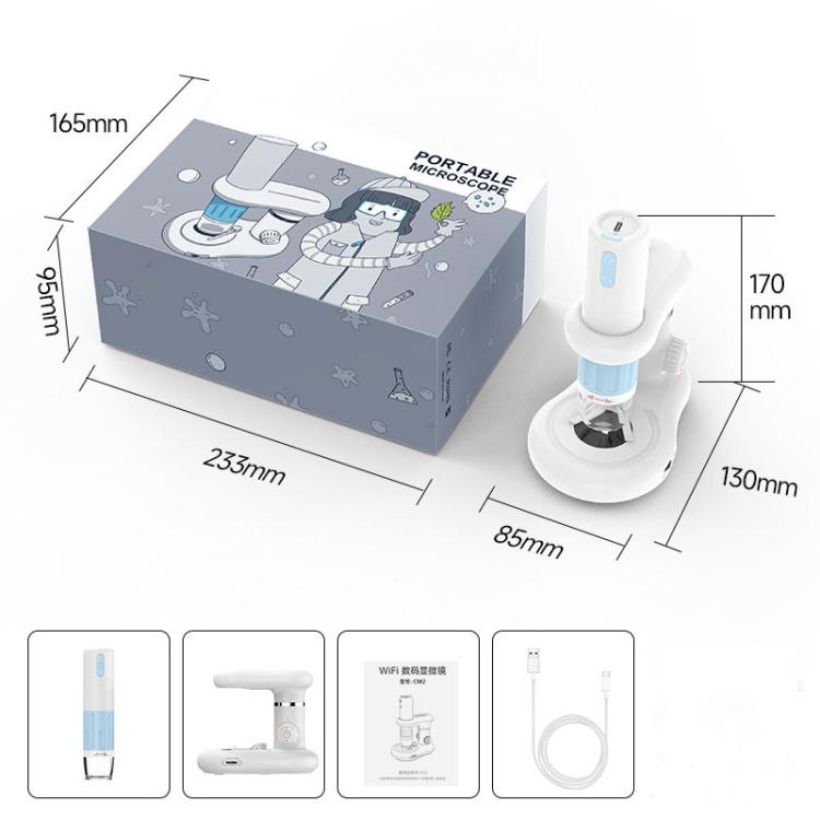 50-1000X Portable WiFi Digital Microscope Wireless HD Magnifier For Kids