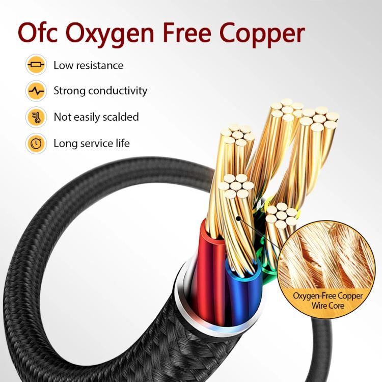 For Logitech Astro A10 / A40 Headset Gaming Headset 2m Braided Audio Cable, Silver Plug Straight Through, Silver Plug Wired Controller, Black Plug Wired Controller